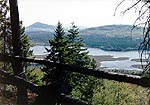 Lac Talon vu d'un sentier à Saint-Fabien